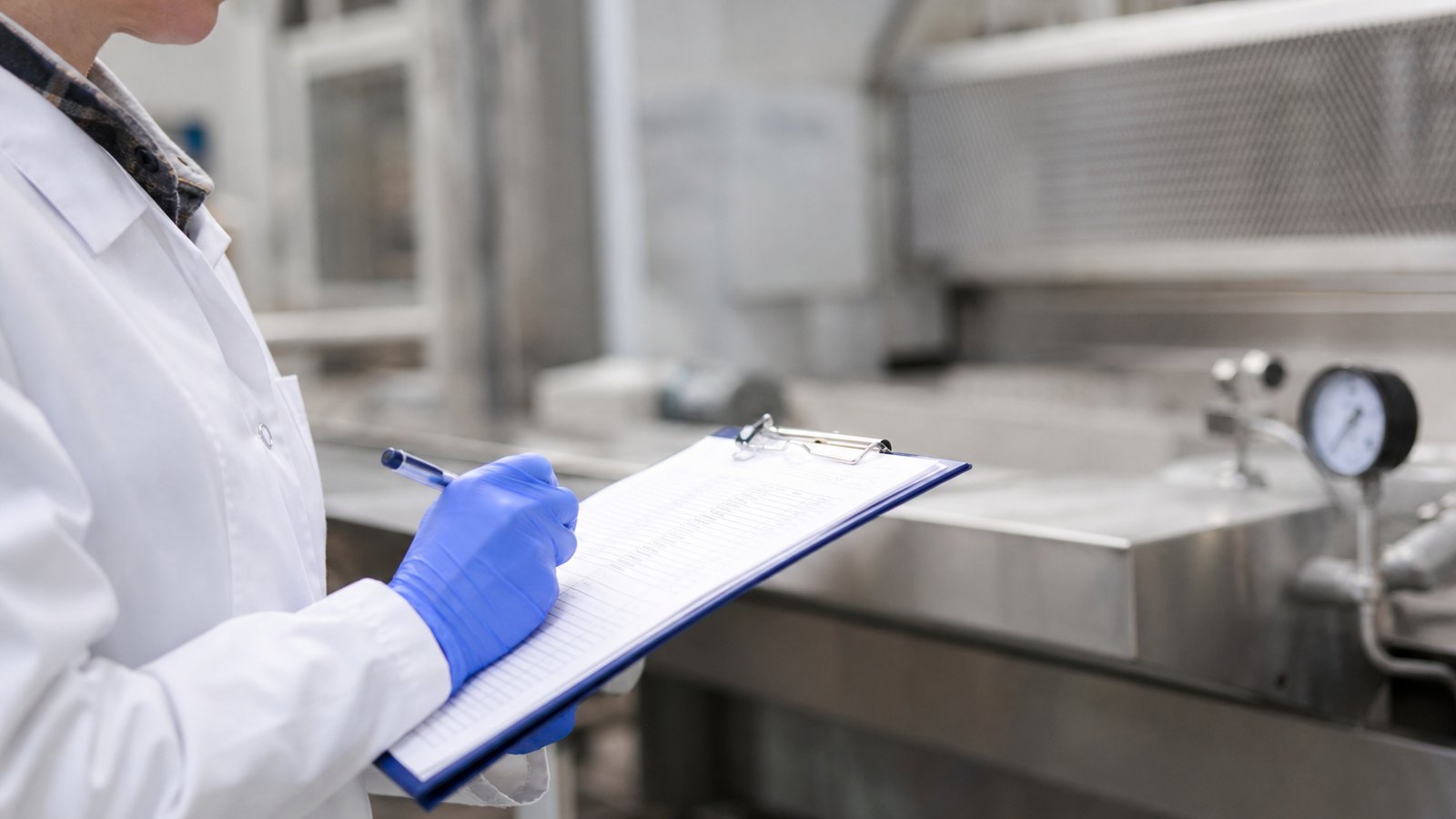 Contrôle sanitaire dans un atelier alimentaire