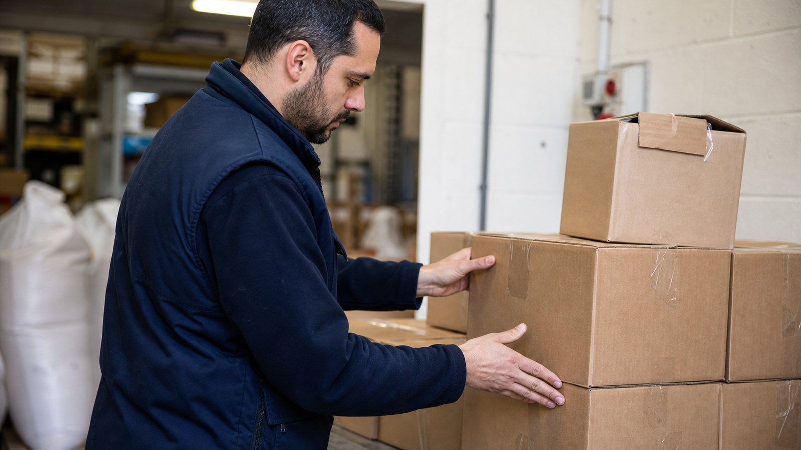 Réception et contrôle d'une livraison de matières premières